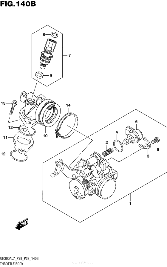 Throttle Body (Uh200Al7 P33)