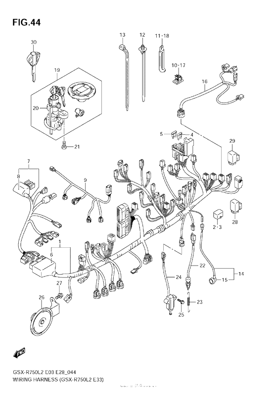 Wiring Harness (Gsx-R750 L2 E33)