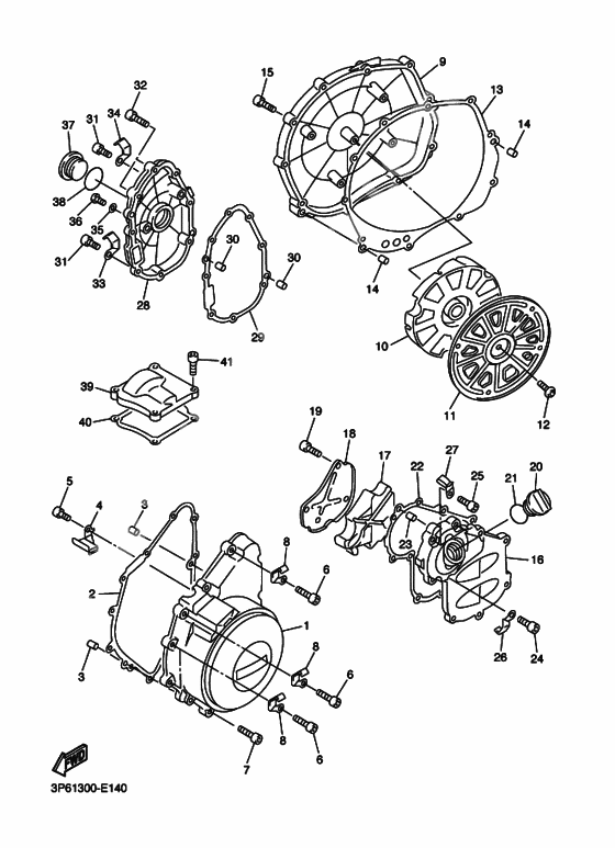 Crankcase cover ass`y (v