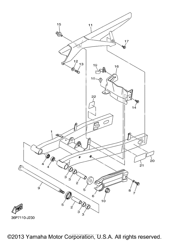 Rear arm