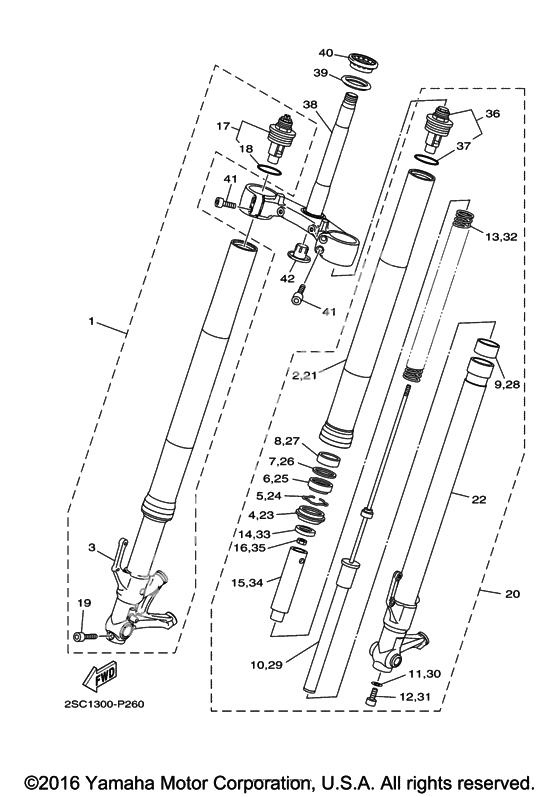 Вилка передней оси
