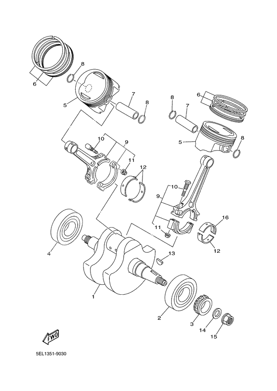 Crankshaft. piston