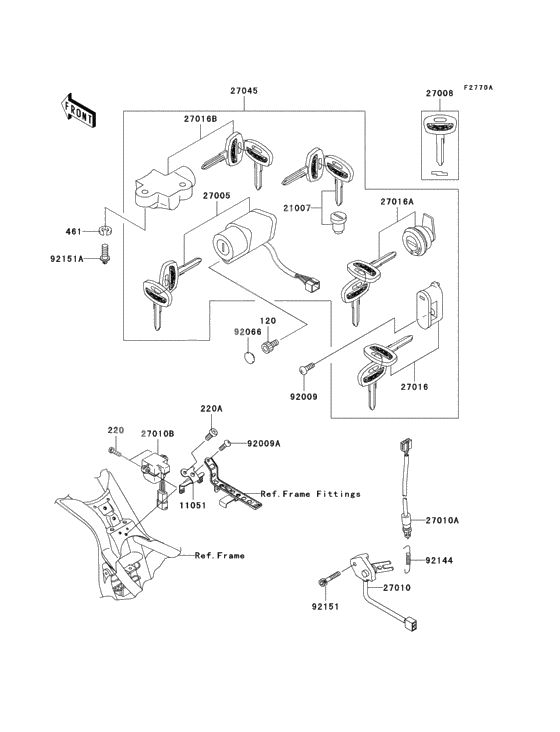 Ignition switch(vn1500-n2h/n3h)