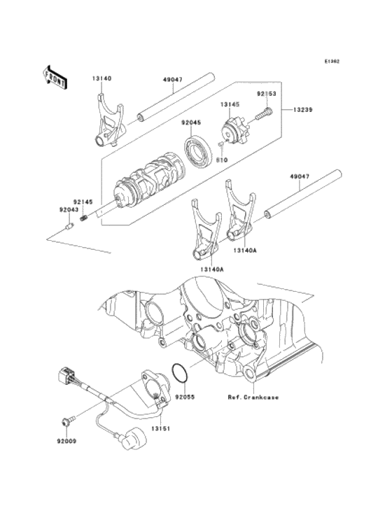 Gear change drum/shift fork              

                  s