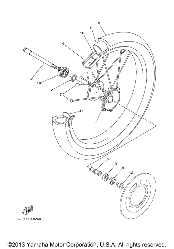 Переднее колесо