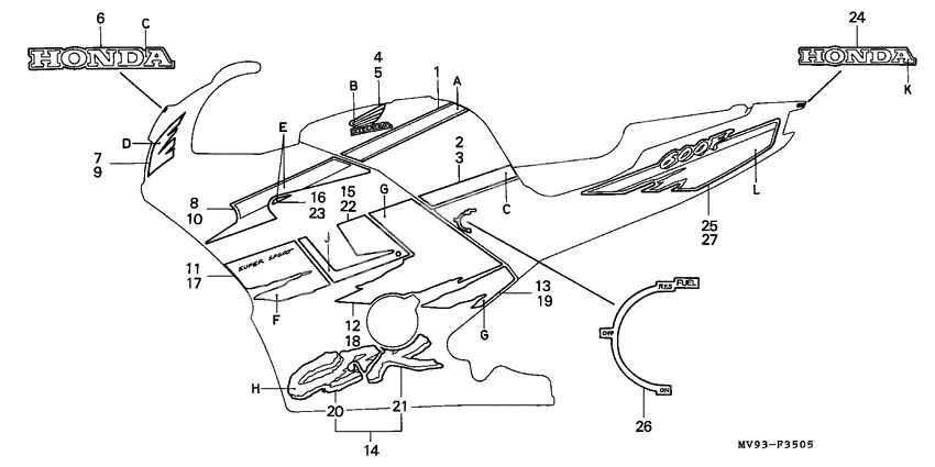 Decal              

                  CBR600FR