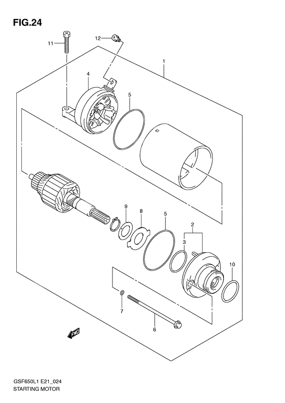 Starting motor