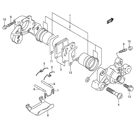 Rear caliper