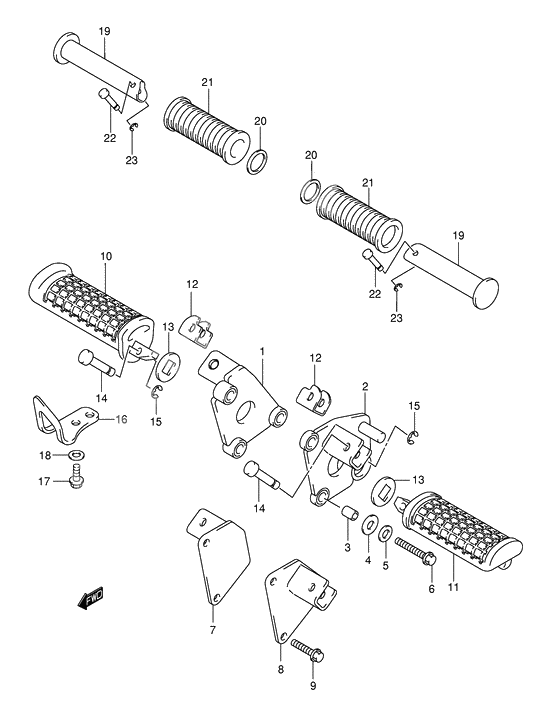 Footrest              

                  Model y/k1/k2