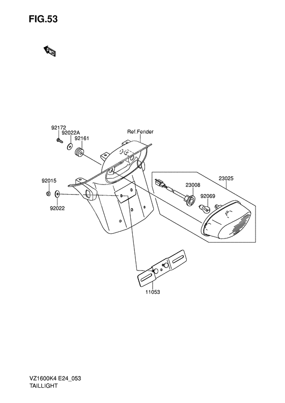 Taillight unit ass`y