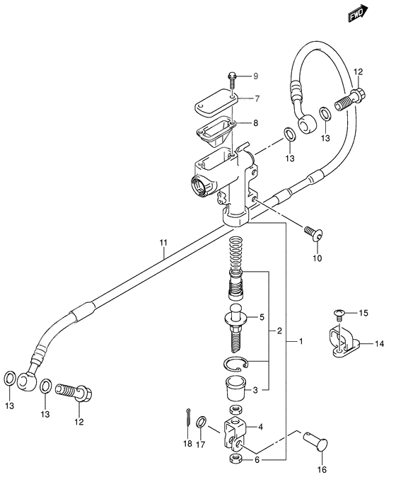 Rear master cylinder              

                  Model k4