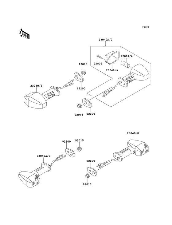 Turnsignal front & rear lamp