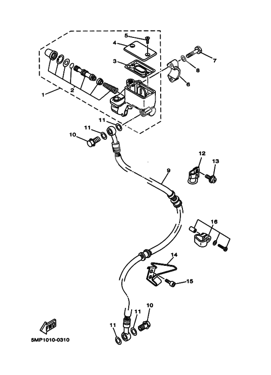 Front master cylinder