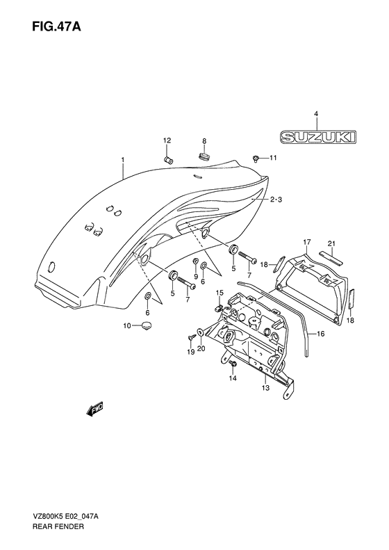 Rear fender              

                  Vz800zk7