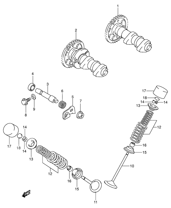 Cam shaft/valve