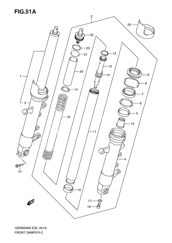 Front damper              

                  Model k8/k9/l0