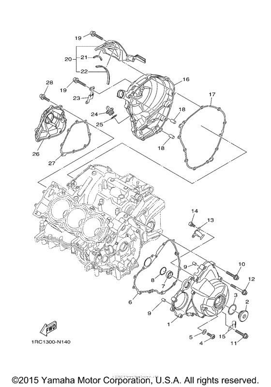 Crankcase cover              

                  1