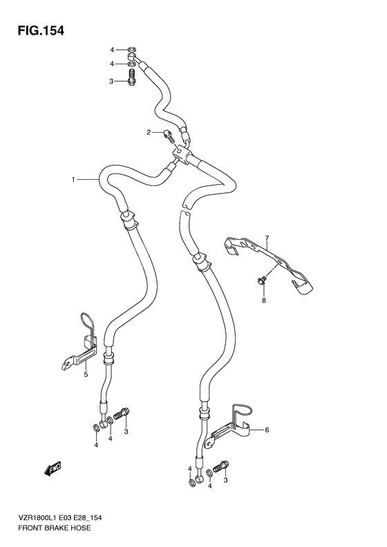 Front brake hose