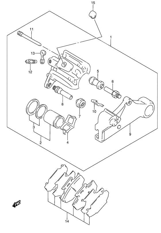 Rear caliper