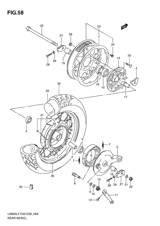 Rear wheel complete assy