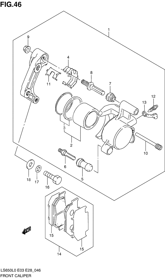 Front caliper