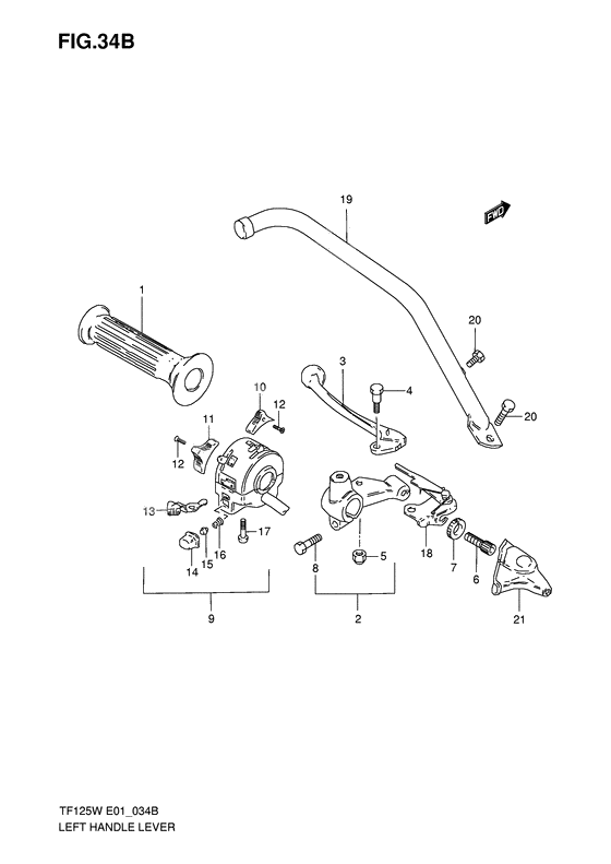 Left handle lever              

                  Model w/k5