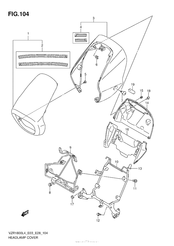 Накладка фары (Vzr1800Zl4 E28)