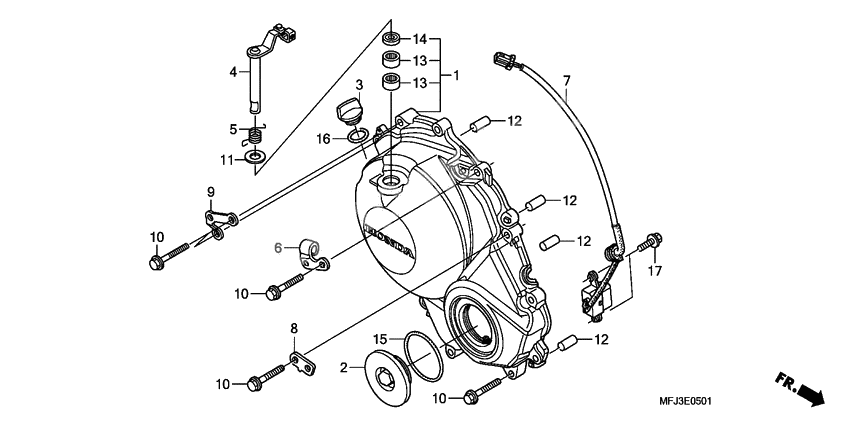 Right crankcase cover              

                  CBR600RR9,A/RA9,A