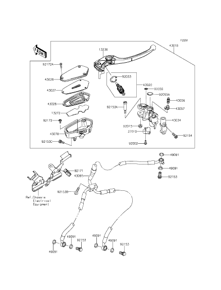 Front master cylinder