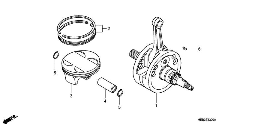 Crankshaft/piston