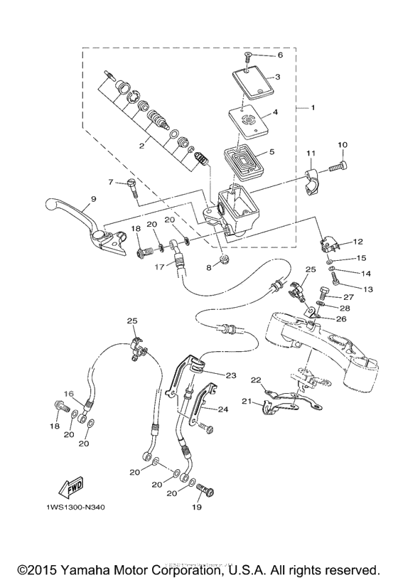 Front master cylinder