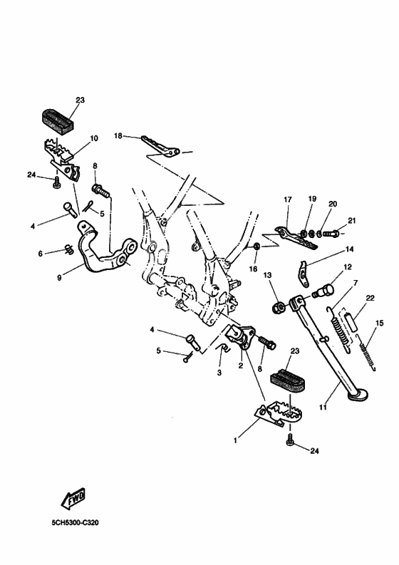 Support & repose pied