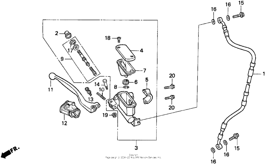 Fr. brake master cyl. 92-97