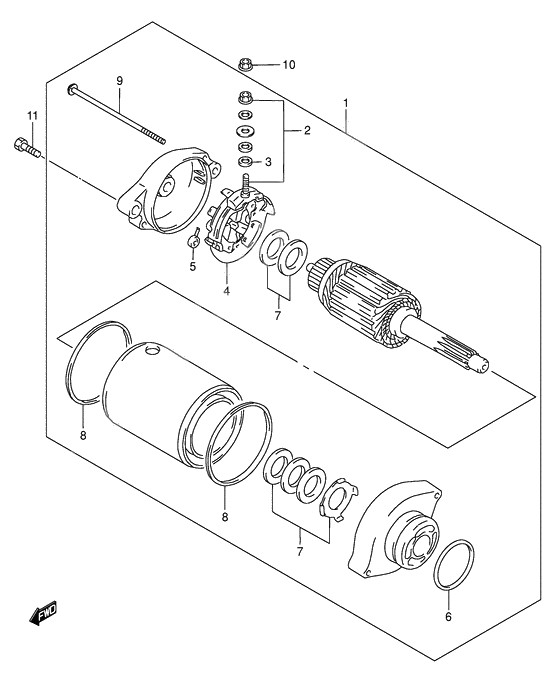 Starting motor