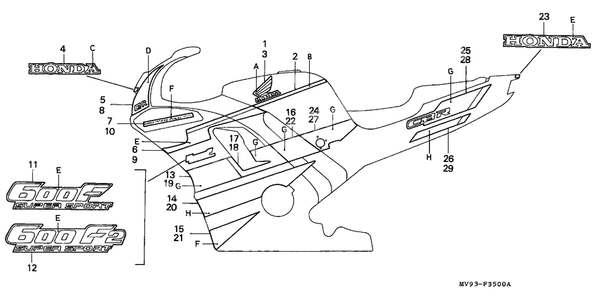 Decal              

                  CBR600FM/2M