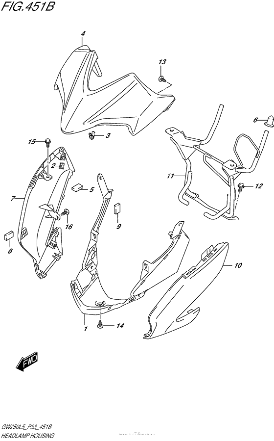 Кожух фары (Gw250Zl5 P33)