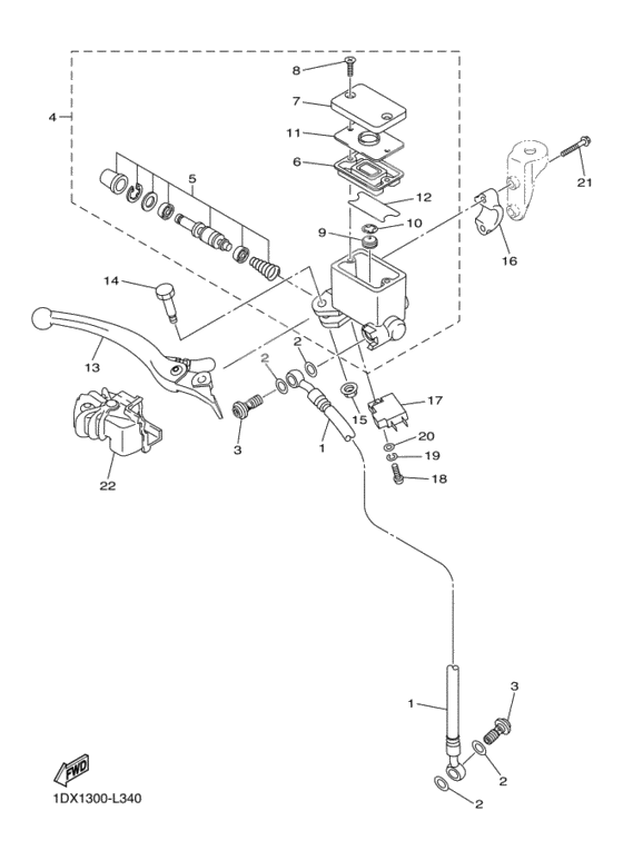Front master cylinder