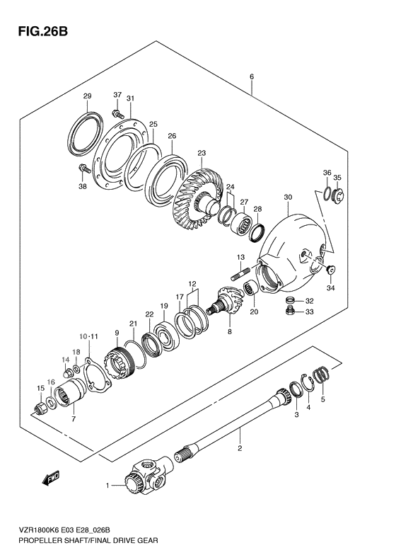 Propeller shaft/final drive gear              

                  Model l0