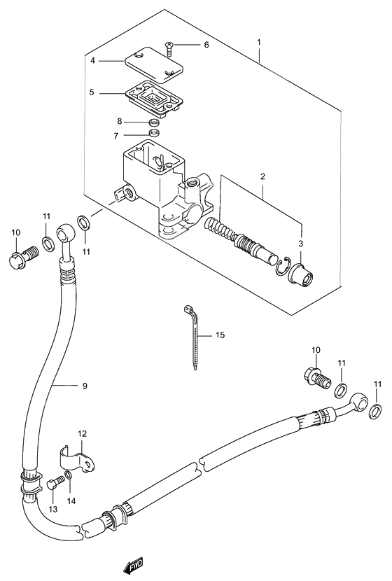 Rear master cylinder              

                  Model k2/k3