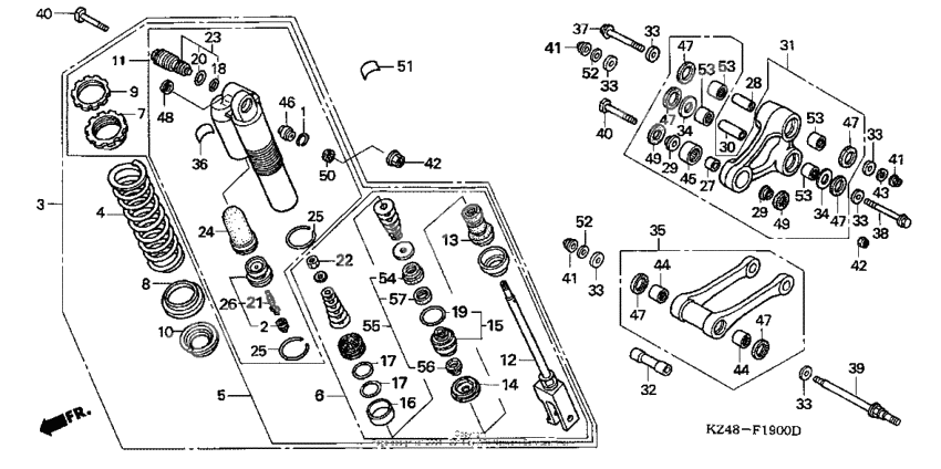 Rear shock absorber