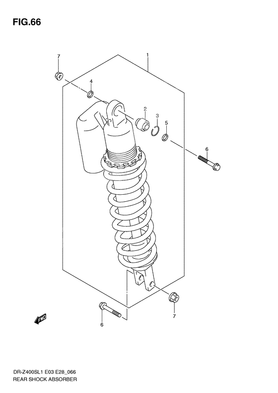 Rear shock absorber              

                  Dr-z400sl1 e3