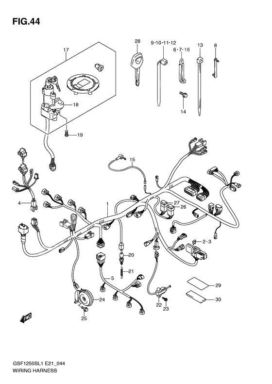 Wiring harness              

                  Gsf1250sl1 e24