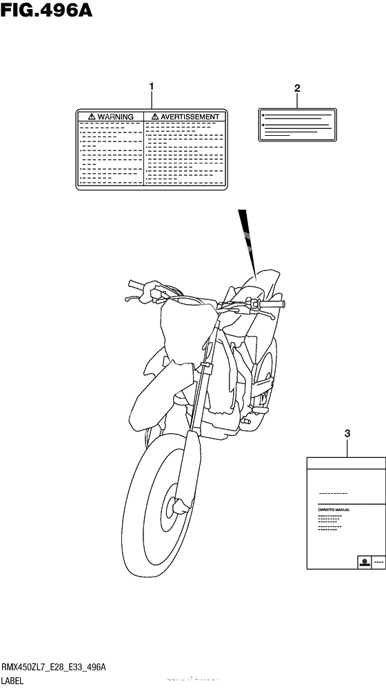 Информационные наклейки (Rmx450Zl7 E28)