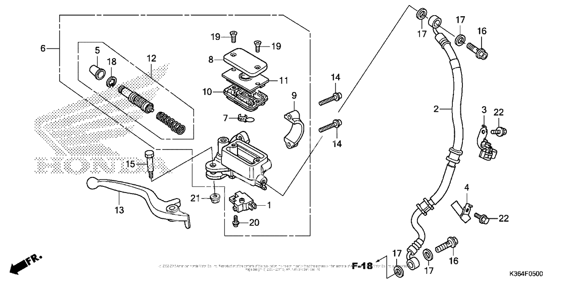Передний тормозной цилиндр