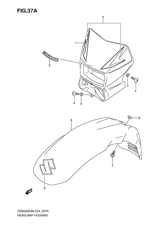 Headlamp housing              

                  Model k9/l0