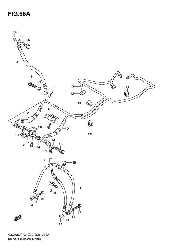 Front brake hose              

                  Gsx650fak9/fal0