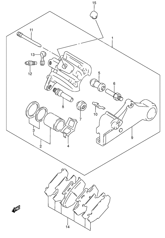 Rear caliper